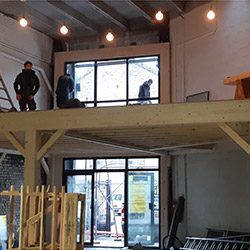 Pose des premières structures